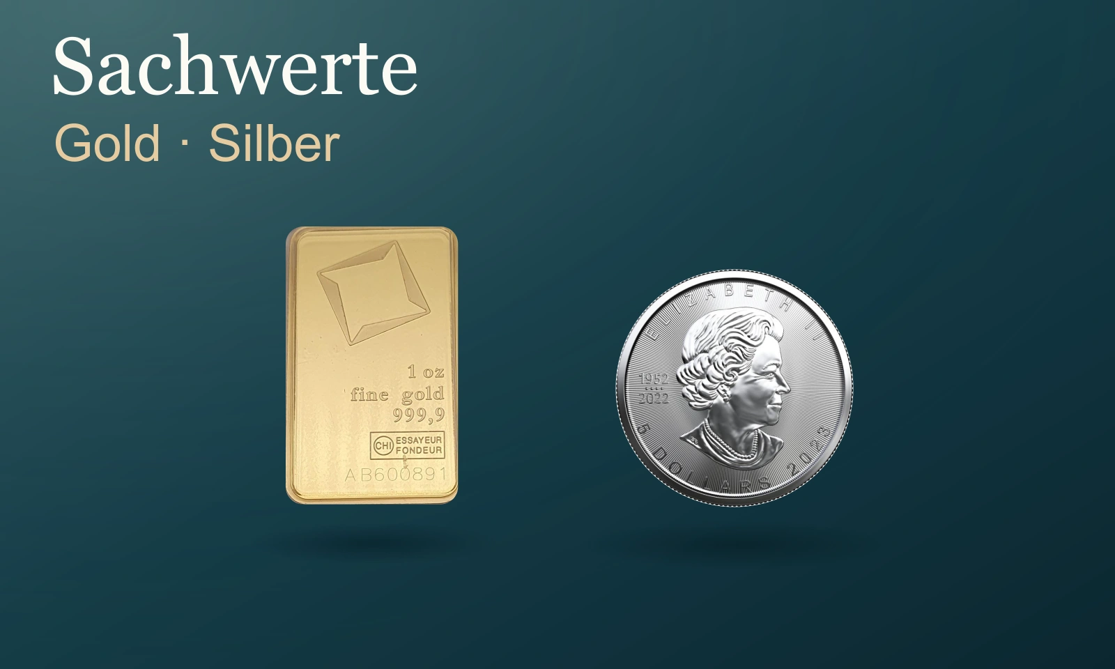 Gold und Silber – Original-Produktfotos in illustrativer Komposition